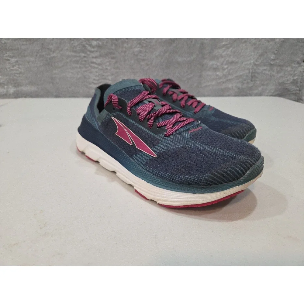 Altra Duo 1.5 Zero Drop Trail Running Shoes Womens US Sz 8.5W Blue Pink